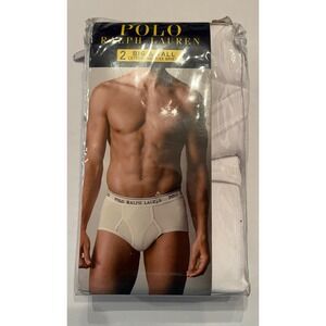 Polo Ralph Lauren 2 Pair White Briefs Big & Tall Size 50‎ NWT